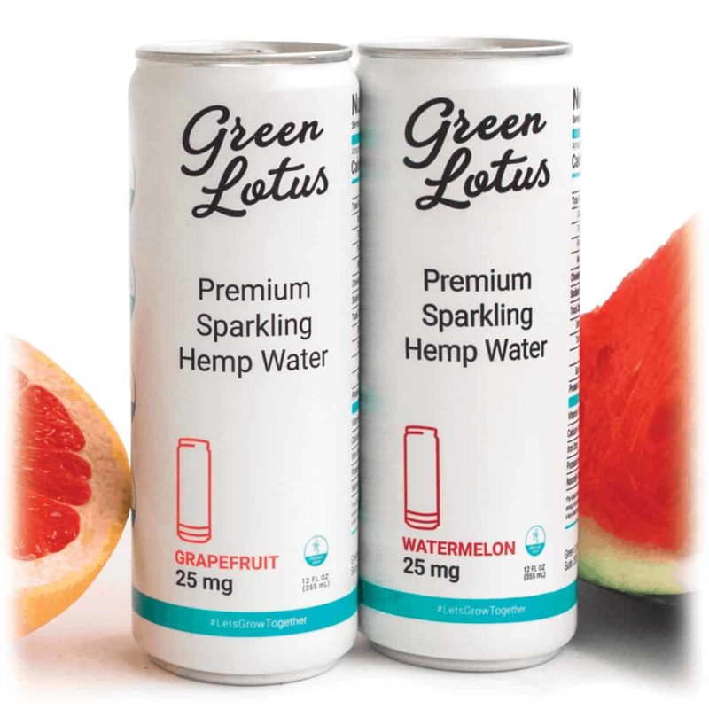 Green Lotus Hemp Beverage Watermelon Grapefruit CBD Drink