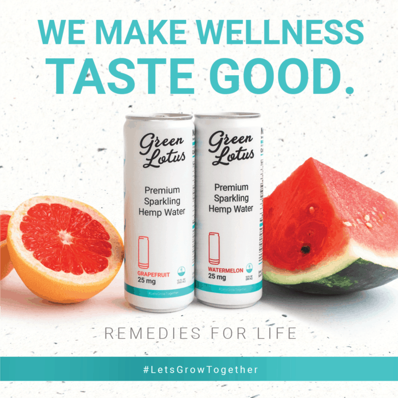 Green Lotus Hemp Beverage Fruit CBD Drink Remedies for Life
