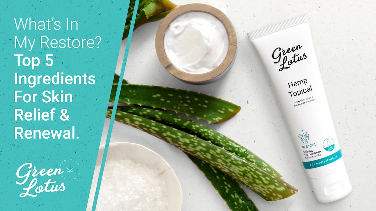 Green Lotus Hemp Blog Topical Restore CBD Ingredients
