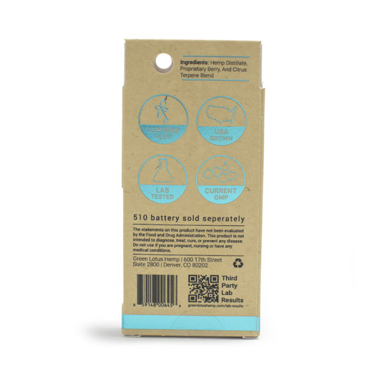 cbd oil vape cartridge - green lotus serene
