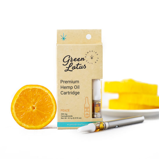 cbd oil vape cartridge - green lotus peace