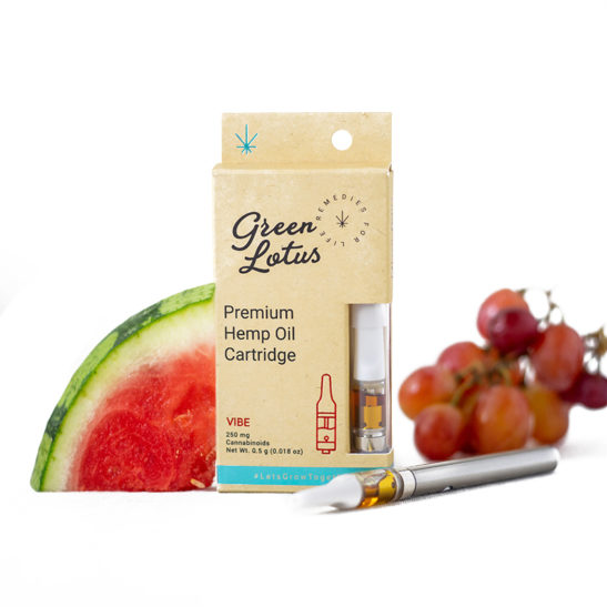 cbd vape oil cartridge - green lotus vibe