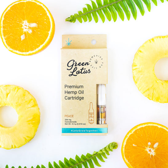 cbd oil vape cartridge - green lotus peace