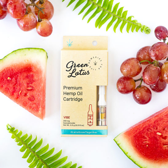 cbd vape oil cartridge - green lotus vibe